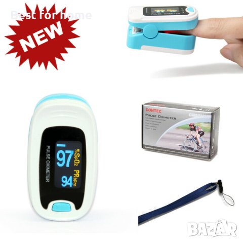 CONTEC CMS50N Удобен пулсоксиметър на върха на пръста SPO2 PR Сърдечен ритъм CE FDA, снимка 6 - Други - 42872820