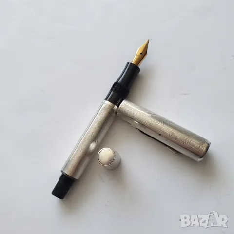Сребърни химикалка и писалка със златен писец 14к Warranted, снимка 8 - Антикварни и старинни предмети - 50006851