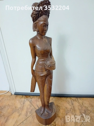 Дървена фигура от Бали, снимка 2 - Антикварни и старинни предмети - 53370741