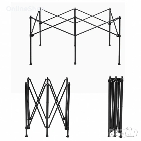 Сгъваема къмпинг маса, 95x56x50 см, стоманена конструкция, снимка 7 - Други стоки за дома - 53076270