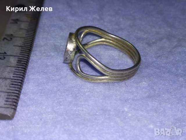 Стар СРЕБЪРЕН АЖУРЕН РЕТРО АРТ ПРЪСТЕН ВИСОКА ПРОБА СРЕБРО с ГНЕЗДО За ВГРАЖДАНЕ на КАМЪК 40545, снимка 6 - Антикварни и старинни предмети - 42762975