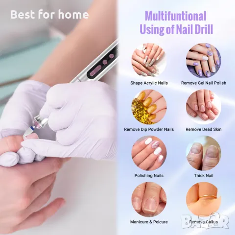 Комплект за маникюр и педикюр с 5 скорости  13 в 1 	Denabuty, снимка 6 - Педикюр и маникюр - 49901532