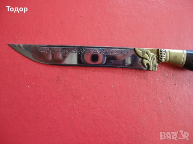 Нож каракулак кулаклия с гравюри рог 3, снимка 12 - Ножове - 48352630