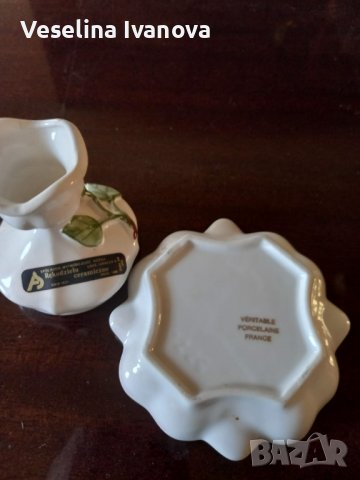 Пепелник, ваза и каничка от порцелан, снимка 2 - Вази - 37950977
