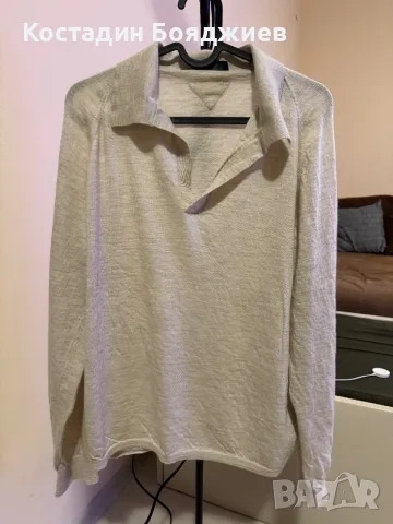 Луксозен мъжки пуловер PRADA – 100% Кашмир (Размер 52 / L-XL)