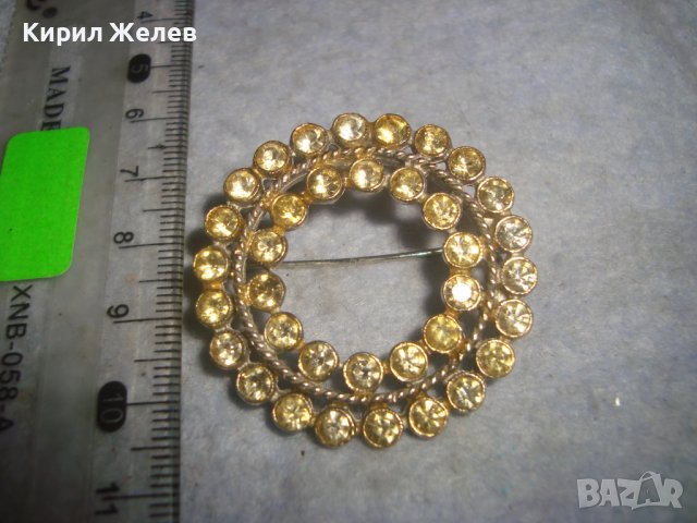 ПРЕКРАСНА ПОСРЕБРЕНА ВИНТИДЖ АРТ ДЕКО СТАРА БРОШКА с БОХЕМСКИ КРИСТАЛИ 20713, снимка 7 - Антикварни и старинни предмети - 37715787