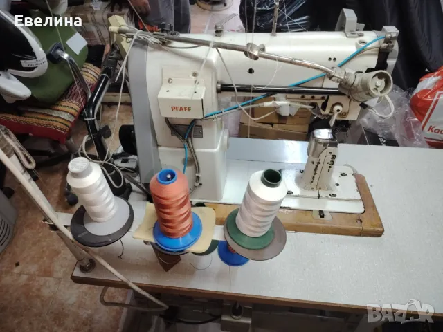 Спешно! 3 машини за обувно производство - едно и двуиглова, траш машина PFAFF, снимка 2 - Други машини и части - 47333740