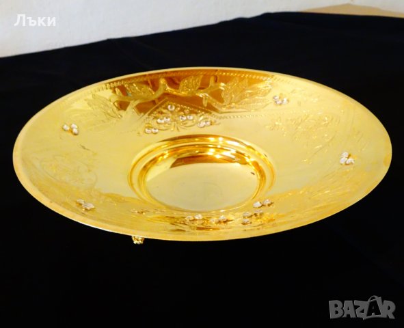 Английска фруктиера 24k Gold,скъпоценни камъни. 