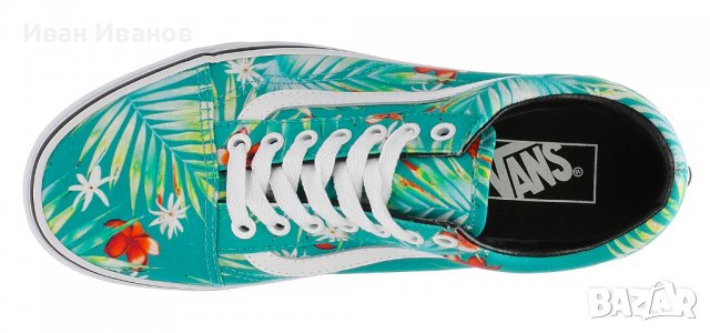 кецове Vans  Old Skool - Decay Palms white true baltic номер 42,5, снимка 7 - Кецове - 36856060