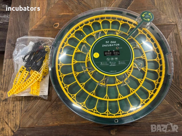 Инкубатор за 52 яйца. Електрически инкубатор регулируем термос, снимка 4 - За птици - 52776241