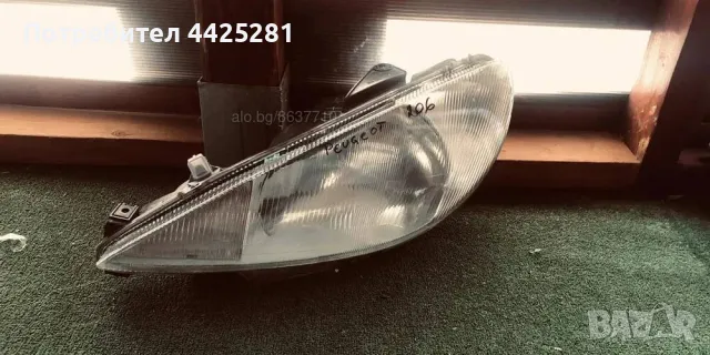 Фар ляв Peugeot 206 модел 1998-2003г. 89001963. #760S., снимка 2 - Части - 49635045