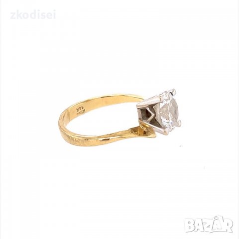 Златен дамски пръстен 2,69гр. размер:50 14кр. проба:585 модел:13601-5, снимка 3 - Пръстени - 39449331