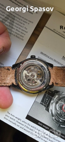 Мъжки механичен часавник Rotary swiss, снимка 6 - Мъжки - 54177472