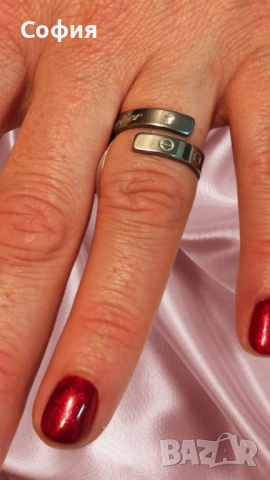 Уникален дамски пръстен с камъни цирконий Doria, снимка 3 - Пръстени - 44624331