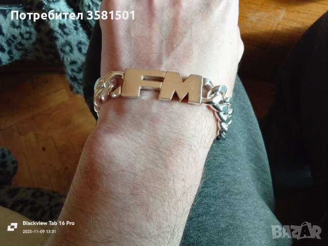 Сребърна Дизайнерска Гривна-110грама.🇧🇬, снимка 6 - Гривни - 52353673