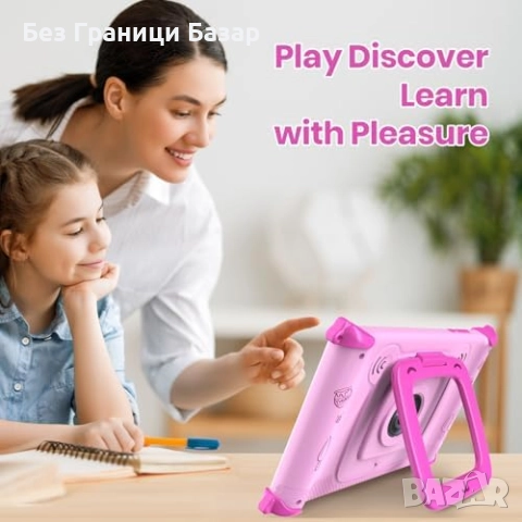 Нов розов Android таблет за деца 3–7 г. с образователни приложения и игри, снимка 5 - Таблети - 51726369