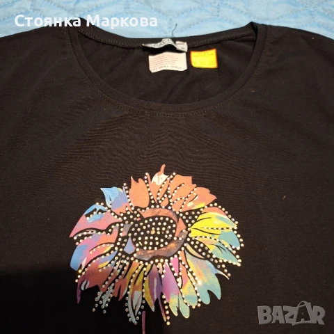 Нова блузка с красиво цвете, снимка 2 - Тениски - 51053162