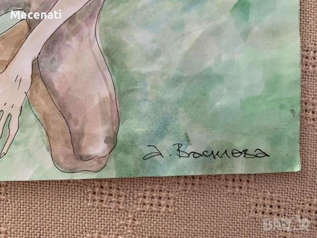 АНА ВАСИЛЕВА акварел/туш, снимка 5 - Картини - 53113249