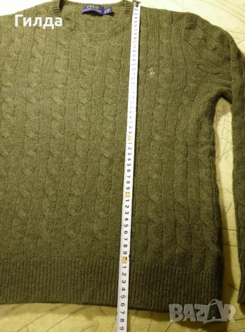 POLO Ralph Lauren вълна и кашмир пуловер L, снимка 5 - Блузи с дълъг ръкав и пуловери - 52777393