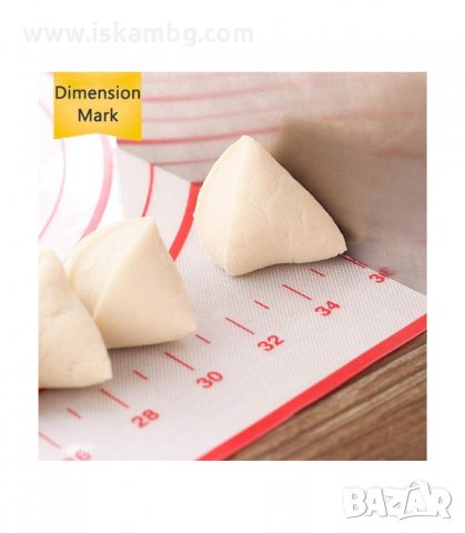 ОРАЗМЕРЕНА СИЛИКОНОВА ПОДЛОЖКА ЗА МЕСЕНЕ И ТОЧЕНЕ НА ТЕСТО - код 2239, снимка 4 - Аксесоари за кухня - 33941252