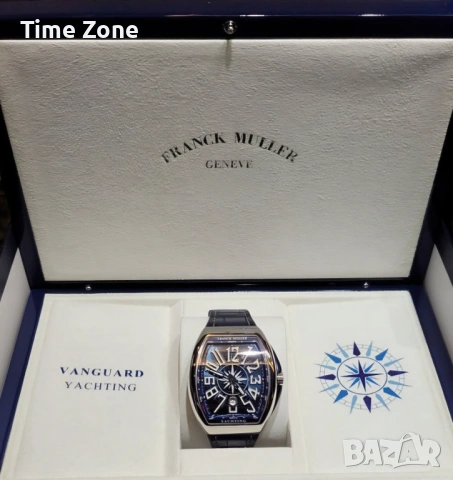 Franck Muller Vanguard Yachting 45mm Steel Blue Dial Swiss Movement Automatic Различни Варианти, снимка 2 - Мъжки - 54059527
