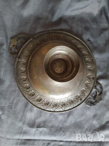 посребрена стара купа фруктиера арт нуво, снимка 5 - Други ценни предмети - 36480925