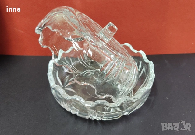 Ретро кристална купа от Италия, снимка 4 - Други ценни предмети - 53096223