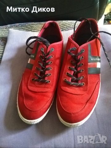  Tomy Hilfiger  маркови маратонки промазан плат US 12  UK 11 №46 стелка 295мм