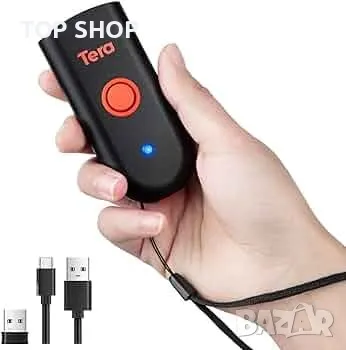 Безжичен баркод скенер Tera, мини джобен 1D скенер