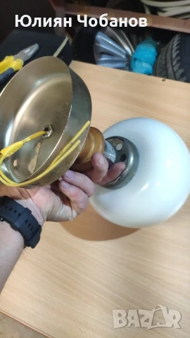 Ретро абажур с една фасунга, снимка 4 - Антикварни и старинни предмети - 50866722