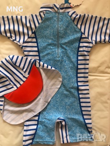 Детски цял бански с шапка, снимка 3 - Детско бельо и бански  - 39929518