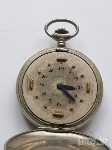 Стар джобен часовник за слепи хора Saxoniа  1910-1919 година, снимка 4 - Антикварни и старинни предмети - 38682511