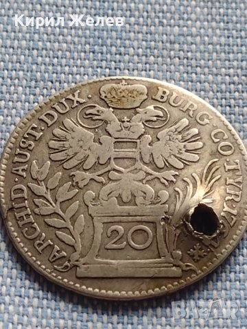 Сребърна монета 20 кройцера 1764г. Мария Терезия Виена Свещена Римска Империя 13618, снимка 9 - Нумизматика и бонистика - 42899895