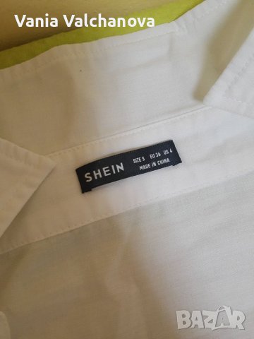 Бяла риза Shein, снимка 4 - Ризи - 37126857