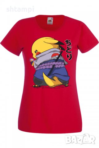 Дамска тениска Naruto Pikachu Sasuke,Анимация,игра,Празник,Повод., снимка 4 - Тениски - 37945957