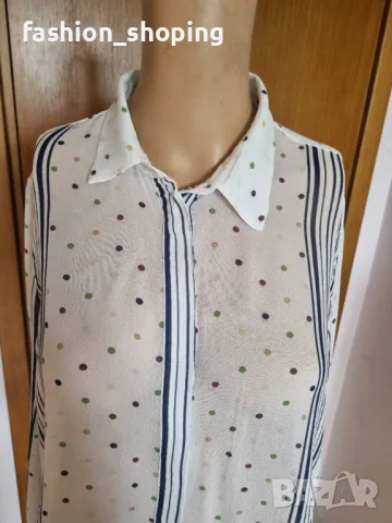  Риза с десен точки Massimo Dutti, размер 40, снимка 3 - Ризи - 50052344