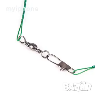 10 броя/ Метален повод Зелен цвят Дължина 20 см., снимка 4 - Такъми - 48967621