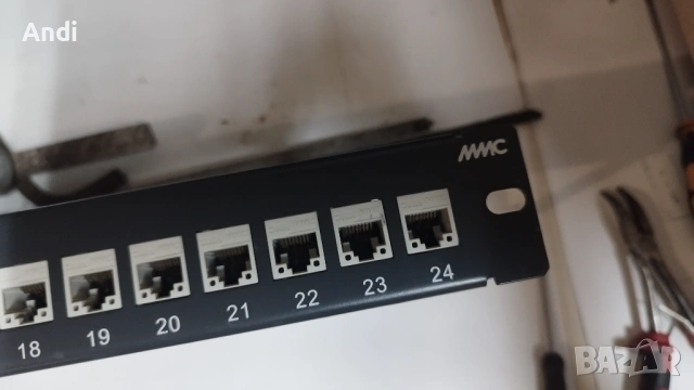 Пач панел 5е cat.  - 24 порта за рак - сърварен шкаф 1U MMC, снимка 13 - Суичове - 53298590