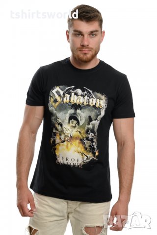 Нова мъжка тениска с дигитален печат на музикалната група SABATON - Heroes on tour, снимка 3 - Тениски - 37438272
