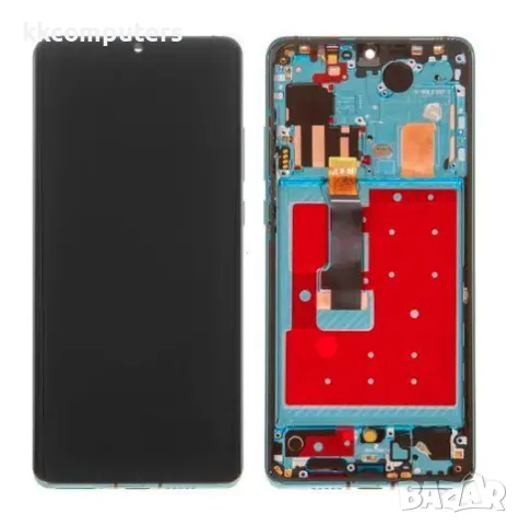 LCD Дисплей за Huawei P30 PRO + тъч скрийн + Рамка / Син / Оригинал Service pack Баркод : 563600