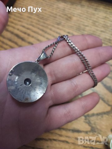 Сребърен синджир с медальон (137), снимка 5 - Колиета, медальони, синджири - 39867583