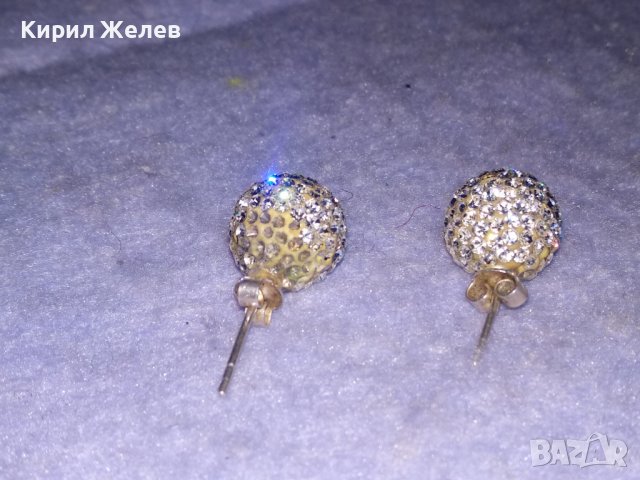 СРЕБЪРНИ СНЕЖИНКИ - ФЕШЪН АРТ ОБЕЦИ ТОПЧЕТА СРЕБРО 925 Част От КОМПЛЕКТ с БЯЛ ЕМАЙЛ и КРИСТАЛИ 36400, снимка 12 - Обеци - 39568509