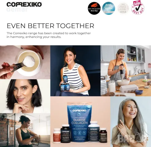 CORREXIKO x Lisa Snowdon Marine Collagen Glow Box – Подаръчен стартов комплект за сияйна кожа, снимка 5 - Хранителни добавки - 49824505