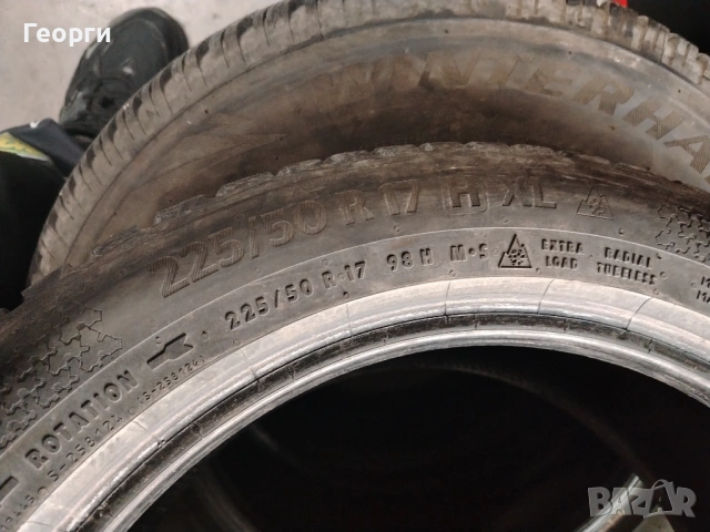 4бр. зимни гуми 225/50/17 Continental, снимка 6 - Гуми и джанти - 53213655