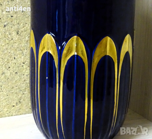 Стара Немска керамична ваза тип ШИШЕ висока 39 см., снимка 5 - Антикварни и старинни предмети - 51527445