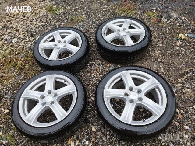 Лети джанти 17 5x112 Et 38 7,5 J + Чисто нови гуми, снимка 3 - Гуми и джанти - 51987520