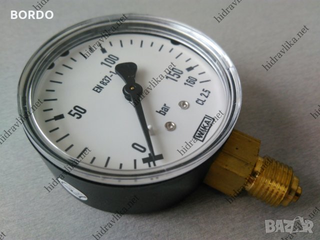 Манометър WIKA - Ф63/0-160 bar (радиален), снимка 2 - Резервни части за машини - 30753311