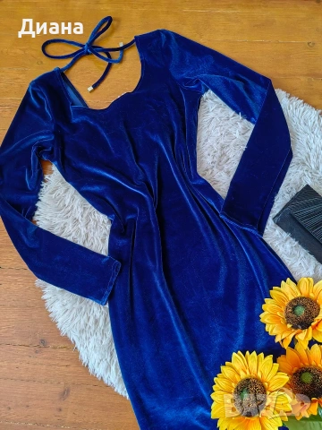 дамска рокля от кадифе , снимка 3 - Рокли - 54095694