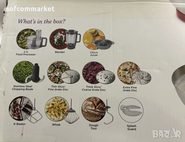 Кухненски робот Kenwood Prospero+ KHC29.H0WH – Пълен комплект (1000W), снимка 11 - Кухненски роботи - 54112198