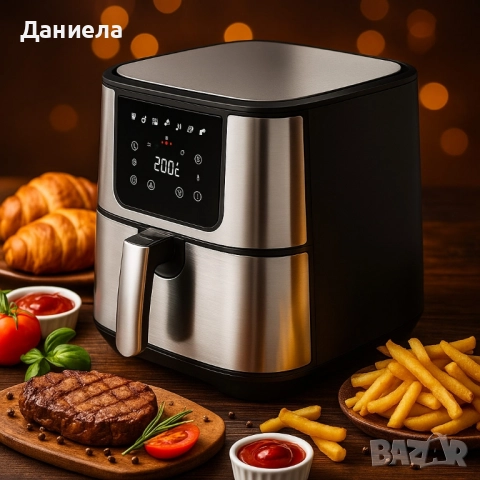 Еър фрайър Scheffler LQ-5001BS – 5.5L здравословно готвене с до 80% по-малко мазнина, снимка 5 - Фритюрници - 51944260